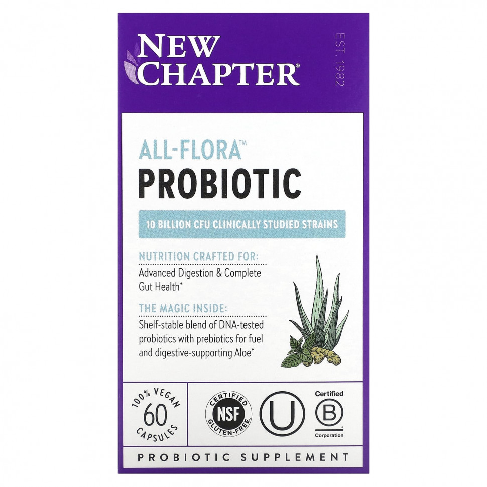 ���� ������ (Iherb) New Chapter, ��������� All-Flora, 10 ���� ���, 60 ��������� ������, ������ �� 9350 ���