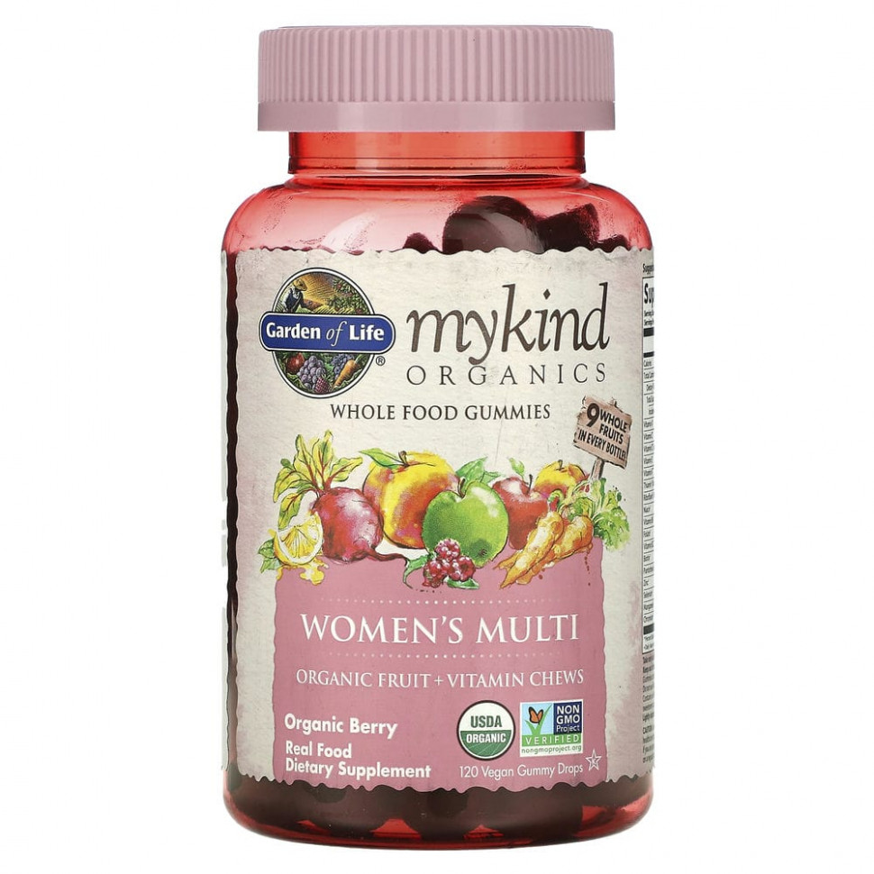 ���� ������ (Iherb) Garden of Life, MyKind Organics, �������������� ��� ������, ������������ �����, 120 ��������� ����������� ��������, ������ �� 5400 ���