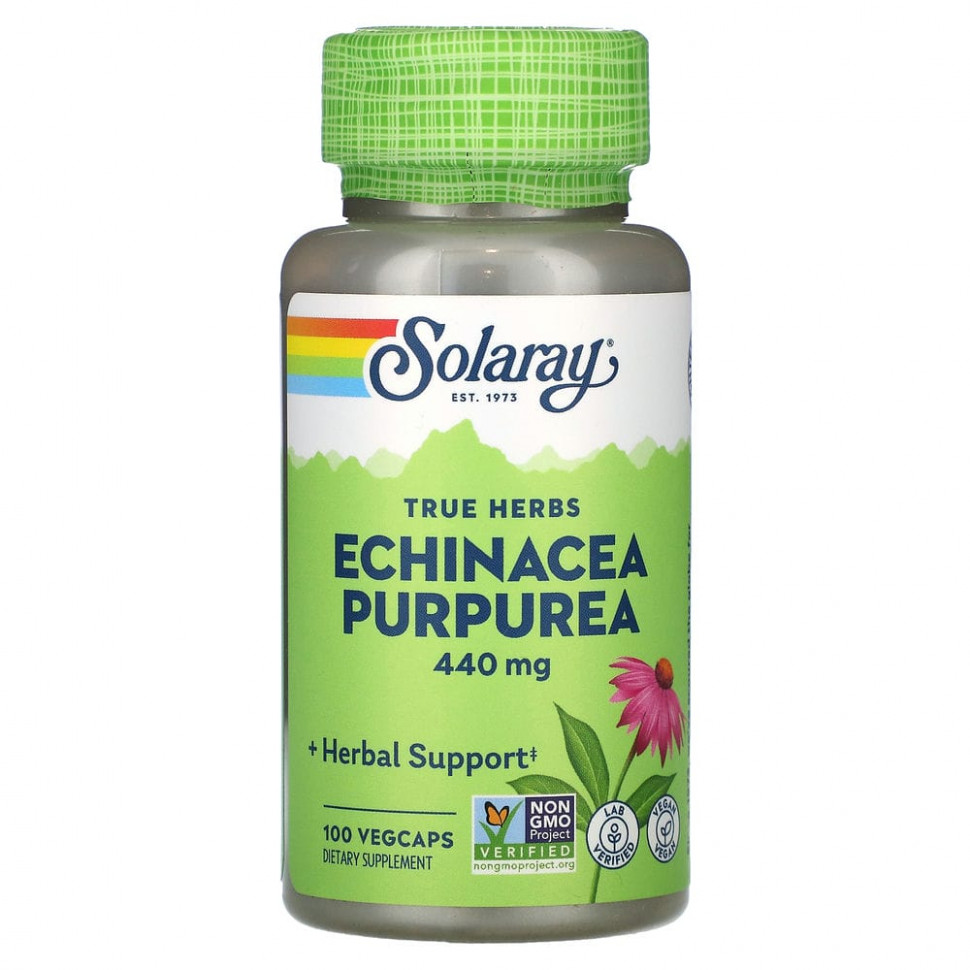 ���� ������ (Iherb) Solaray, True Herbs, �������� ���������, 440 ��, 100 ������������ ������, ������ �� 1960 ���