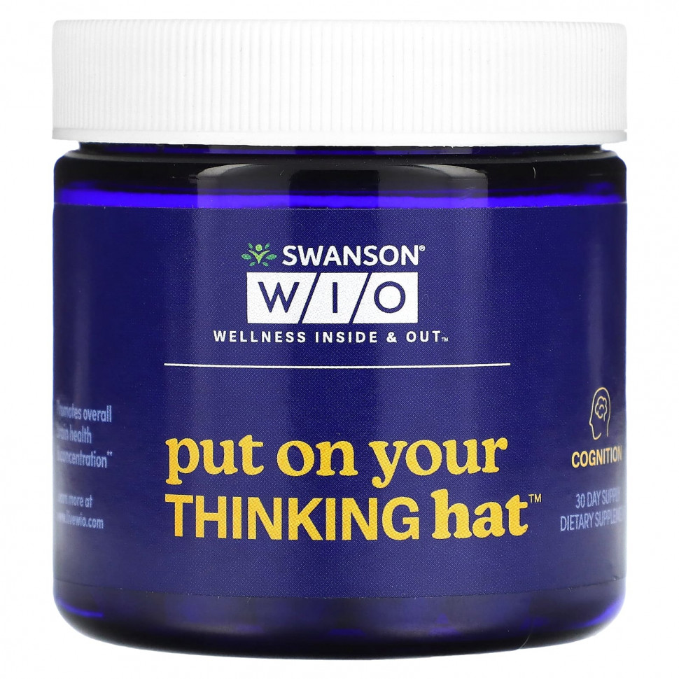 ���� ������ (Iherb) Swanson WIO, Put On Your Thinking Hat, 30 �������������� ������, ������ �� 4940 ���