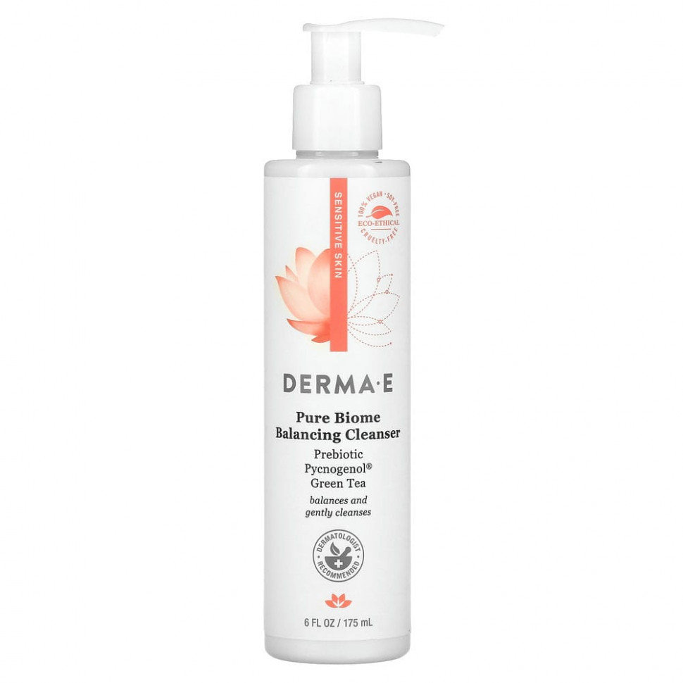 ���� ������ (Iherb) DERMA E, Pure Biome, ������������� ��������� ��������, 175 �� (6 ����. �����), ������ �� 3250 ���
