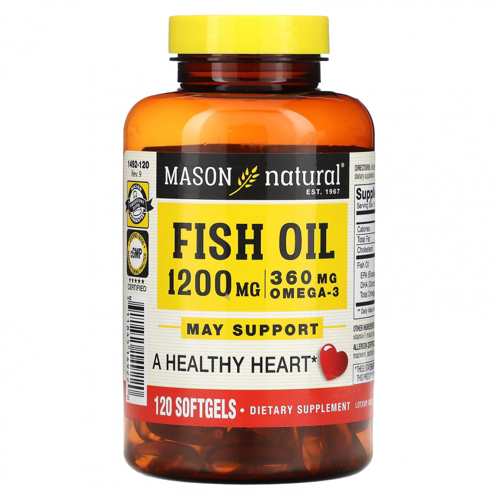���� ������ (Iherb) Mason Natural, ����� ���, 1200 ��, 120 ������ ��������, ������ �� 3200 ���