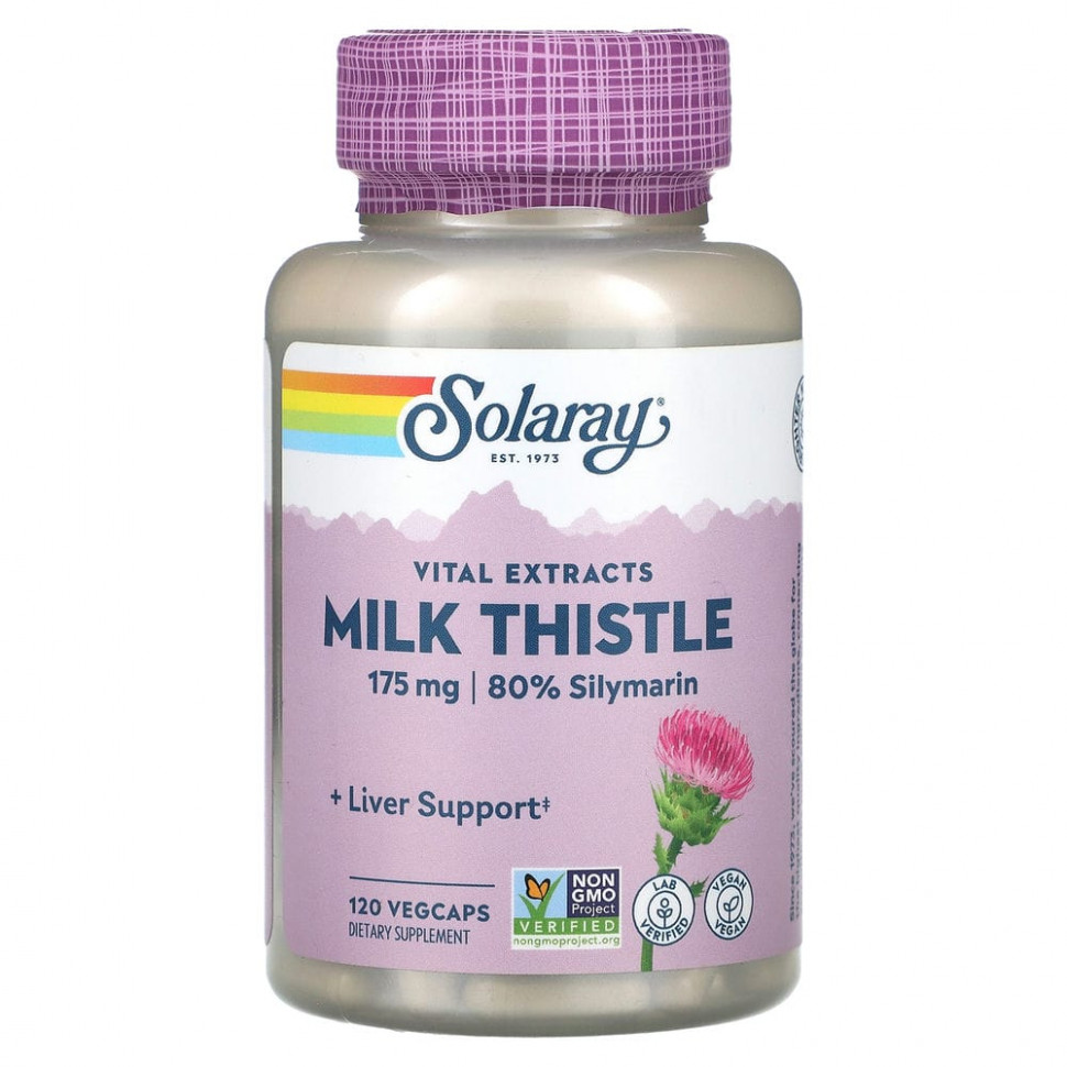 ���� ������ (Iherb) Solaray, Vital Extracts, Milk Thistle , 175 mg, 120 VegCaps, ������ �� 4410 ���