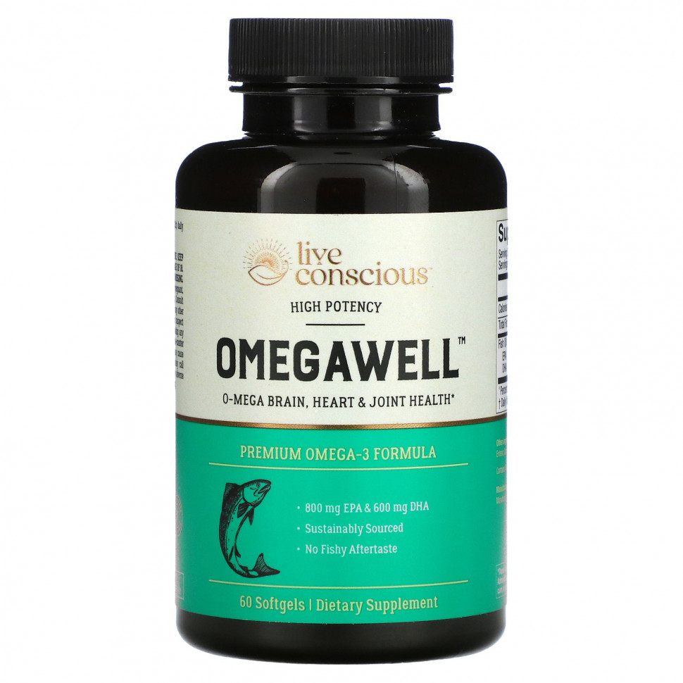 ���� ������ (Iherb) Live Conscious, OmegaWell, ������� �������������, 60 ������ ��������, ������ �� 4790 ���
