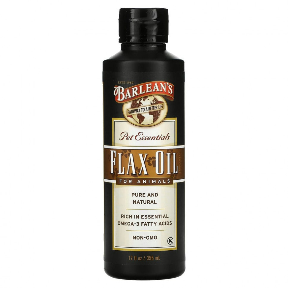 ���� ������ (Iherb) Barlean's, Pet Essentials, ������� ����� ��� ��������, 355 �� (12 ����. �����), ������ �� 3140 ���
