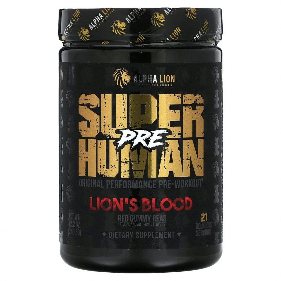 ���� ������ (Iherb) ALPHA LION, SuperHuman Pre, Lion's Blood, ������� ����������� �����, 346,5 � (12,2 �����), ������ �� 7730 ���
