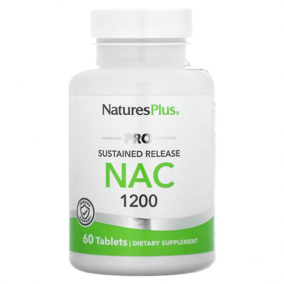 ���� ������ (Iherb) NaturesPlus, Pro NAC 1200, � ����������� ��������������, 60 ��������, ������ �� 1870 ���
