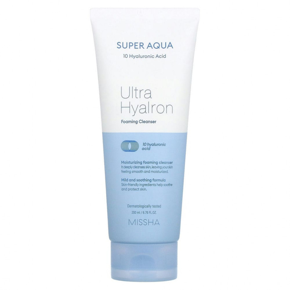 ���� ������ (Iherb) Missha, Super Aqua Ultra Hyalon, ��������� �����, 200 �� (6,76 ����. �����), ������ �� 1690 ���