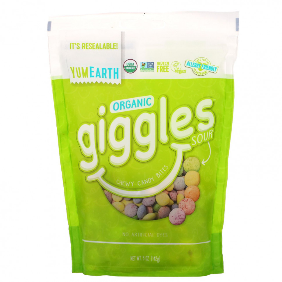 ���� ������ (Iherb) YumEarth, Organic Giggles, ������������ �������, ������, 142 � (5 �����), ������ �� 1270 ���