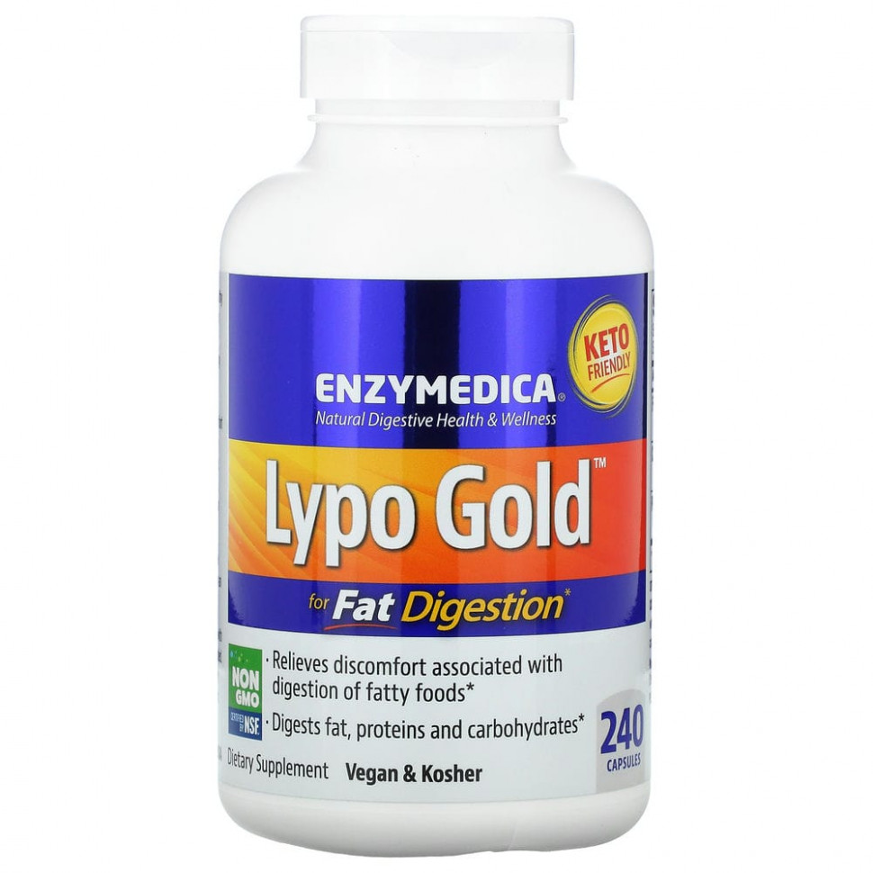 ���� ������ (Iherb) Enzymedica, Lypo Gold, �������� ��� ������������� �����, 240 ������, ������ �� 11990 ���