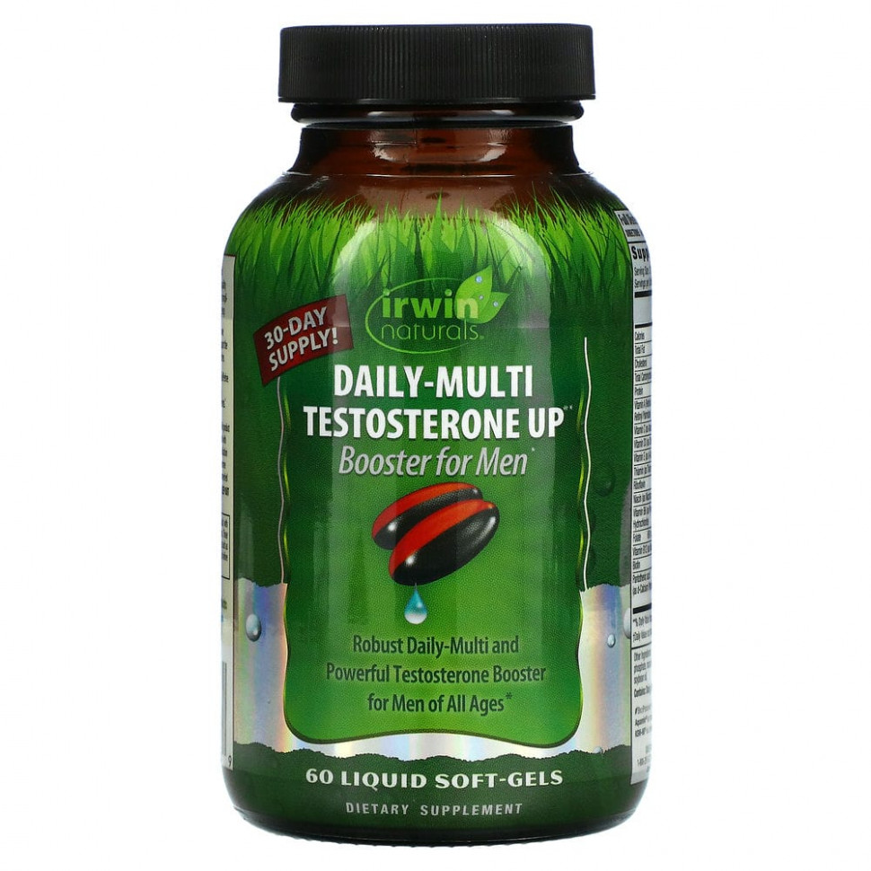 ���� ������ (Iherb) Irwin Naturals, Daily-Multi Testosterone Up Booster ��� ������, 60 ����������� ������, ������ �� 6040 ���