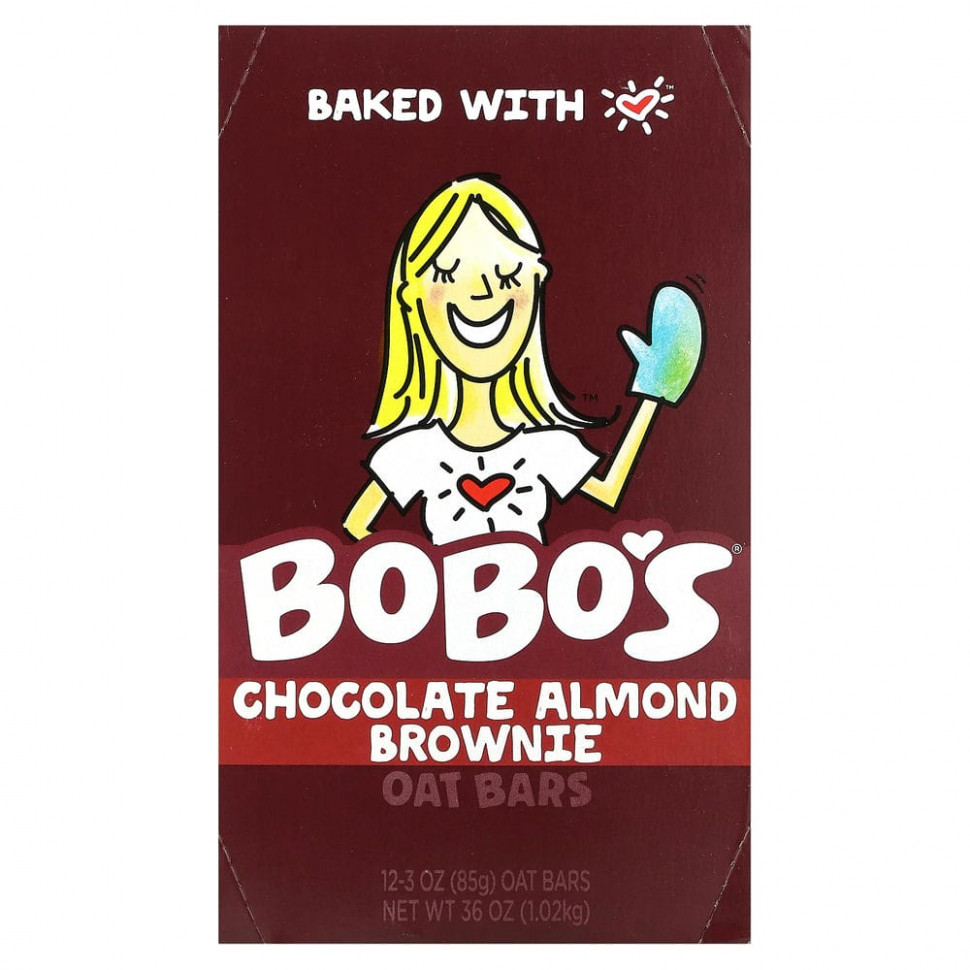 ���� ������ (Iherb) Bobo's Oat Bars, ������� ��������� � ��������� � ��������, 12 ����������, �� 85 � (3 �����), ������ �� 6670 ���