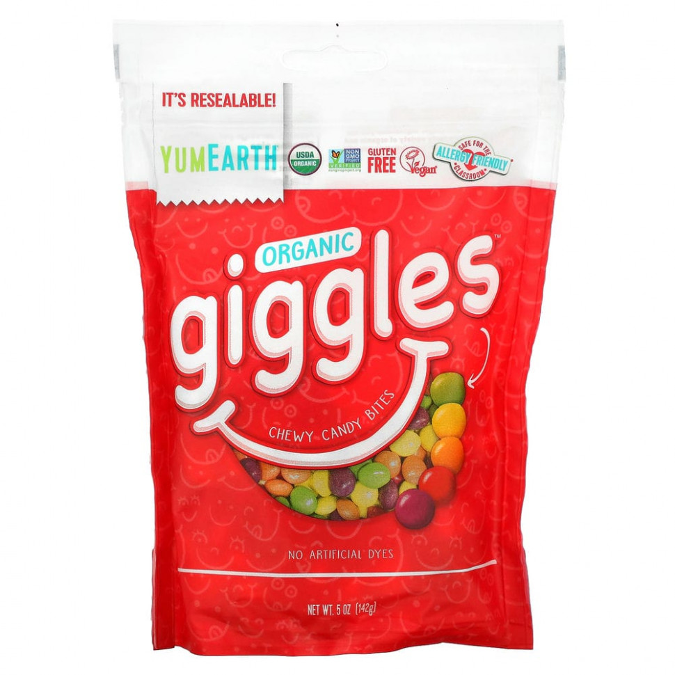 ���� ������ (Iherb) YumEarth, Organic Giggles, ������������ �������, 142 � (5 �����), ������ �� 1380 ���
