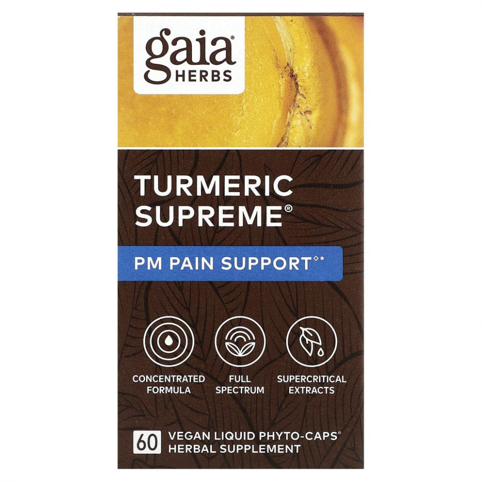 ���� ������ (Iherb) Gaia Herbs, Turmeric Supreme, PM ��� ��������� ����, 60 ��������� ������ ����������, ������ �� 6060 ���