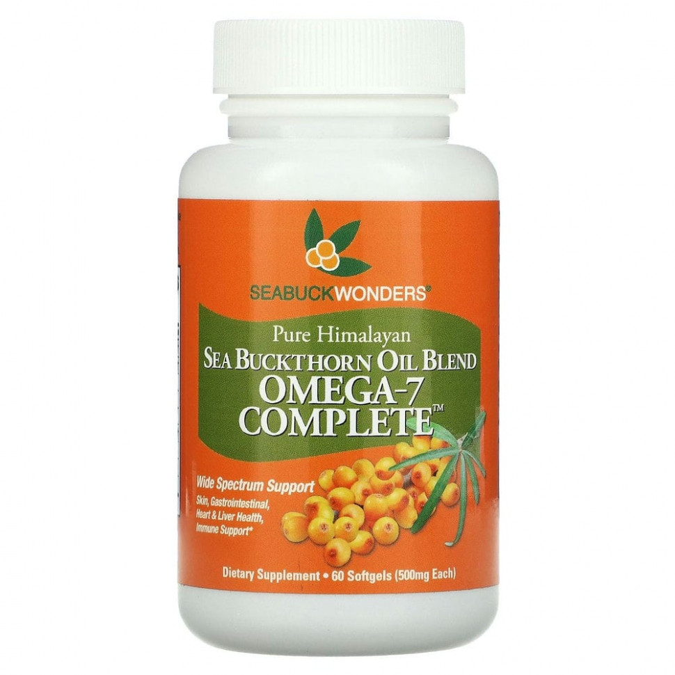   (Iherb) SeaBuckWonders, Omega-7 Complete,   , 500 , 60   ,   4640 