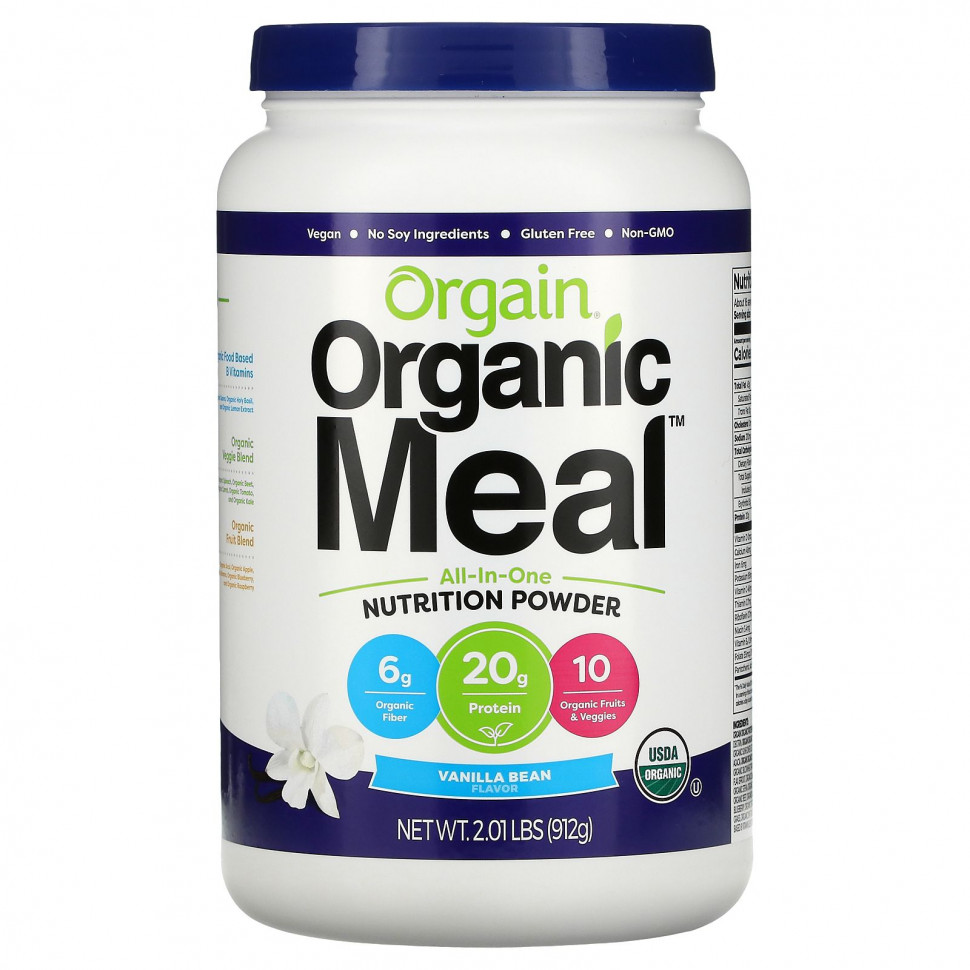 ���� ������ (Iherb) Orgain, Organic Meal, ������������� ������� �������, ������, 912 � (2,01 �����), ������ �� 9240 ���