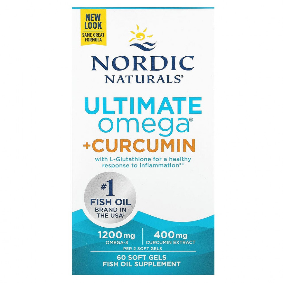 ���� ������ (Iherb) Nordic Naturals, Omega Curcumin, 1250 ��, 60 ������, ������ �� 7780 ���