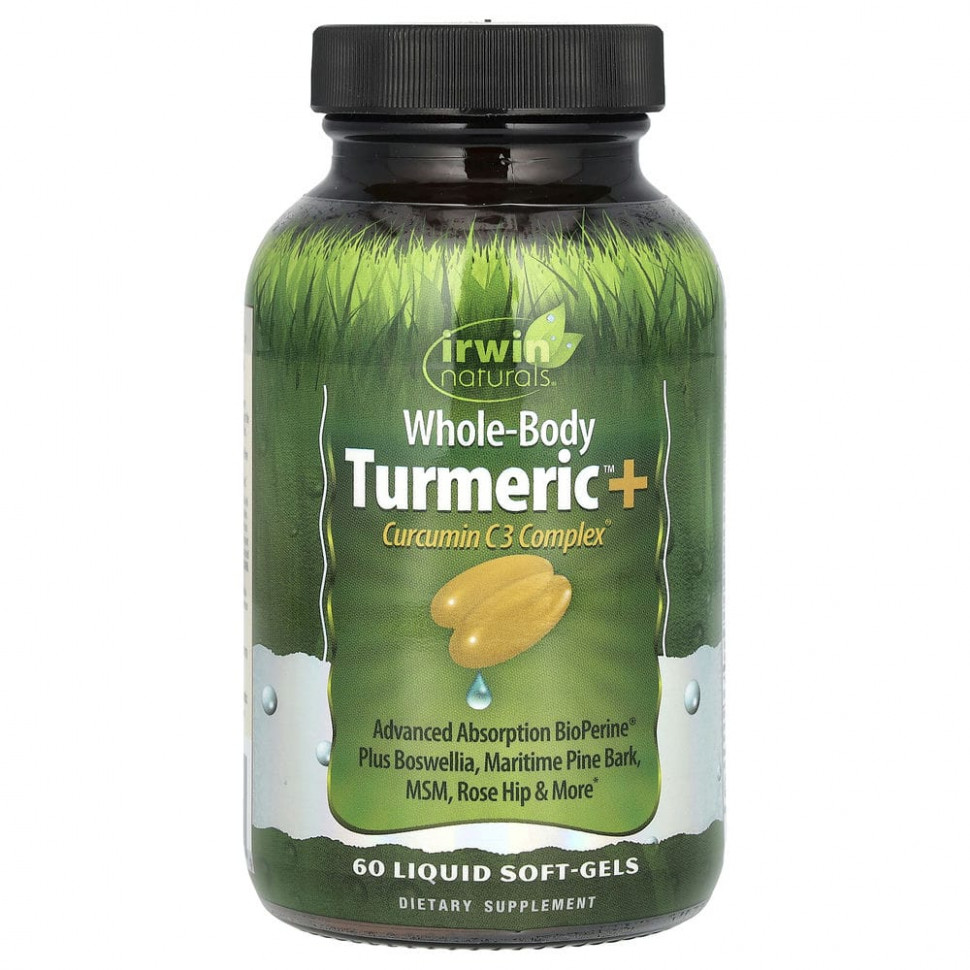 ���� ������ (Iherb) Irwin Naturals, Whole-Body Turmeric+, �������, 60 ������ � ���������, ������ �� 4540 ���