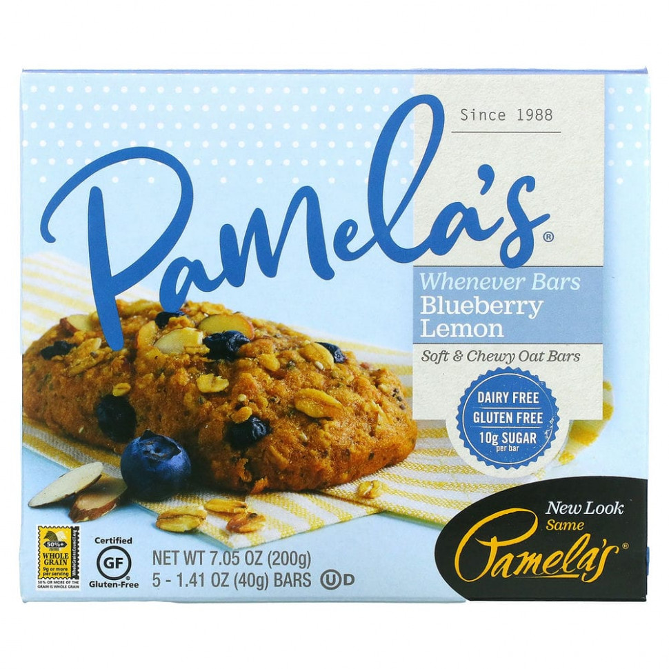 ���� ������ (Iherb) Pamela's Products, Wheever Bars, ����, ������� � �����, 5 ����������, 40 � (1,41 �����) ������, ������ �� 1820 ���