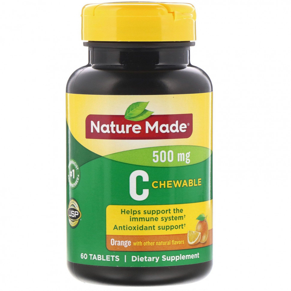 ���� ������ (Iherb) Nature Made, ����������� ������� �, ��������, 500 ��, 60 ��������, ������ �� 2190 ���