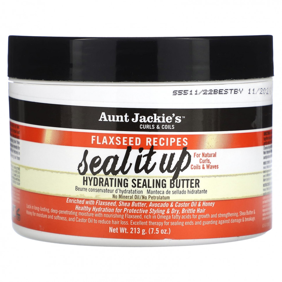 ���� ������ (Iherb) Aunt Jackie's Curls & Coils, Seal It Up, ����������� ����� ��� ����, 213 � (7,5 �����), ������ �� 1790 ���