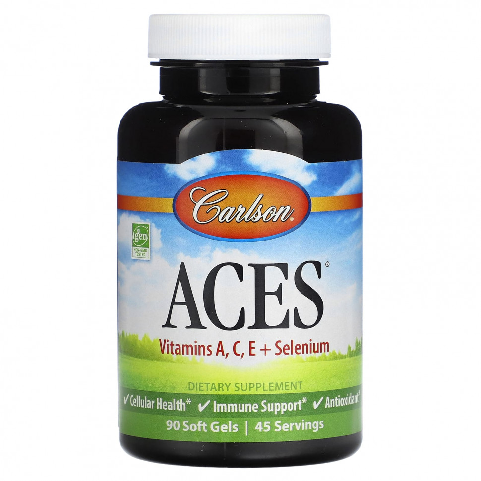 ���� ������ (Iherb) Carlson, ACES, �������� A, C, E � �����, 90 ������ ��������, ������ �� 4290 ���