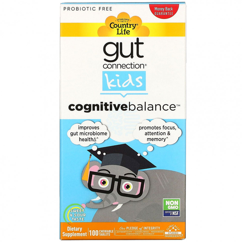 ���� ������ (Iherb) Country Life, Gut Connection Kids, ����������� ������, �����-������� ����, 100 ����������� ��������, ������ �� 4020 ���