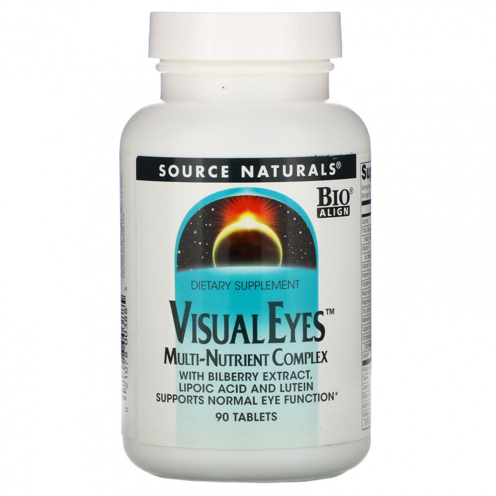 ���� ������ (Iherb) Source Naturals, Visual Eyes, ������-����������� ��������, 90 ��������, ������ �� 6510 ���
