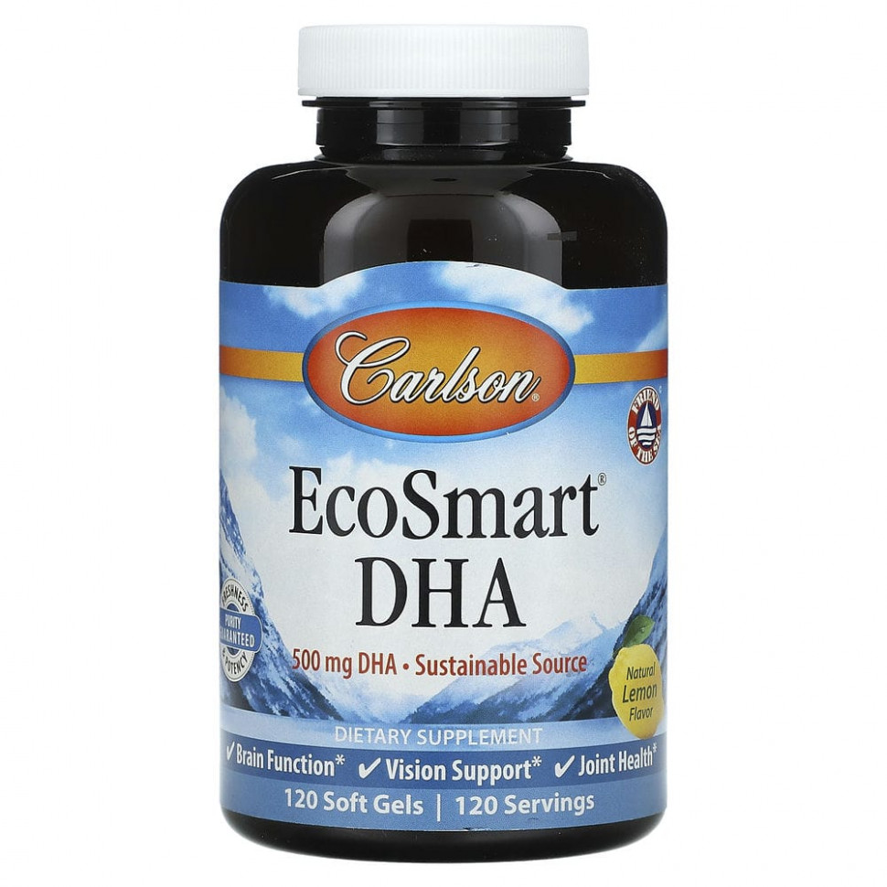 ���� ������ (Iherb) Carlson, EcoSmart DHA, ����������� �����, 500 ��, 120 ������ ��������, ������ �� 6440 ���