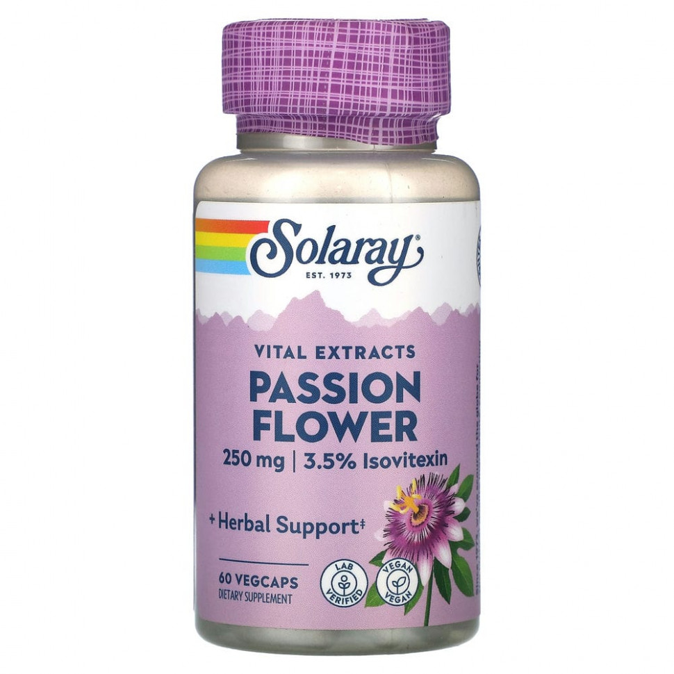   (Iherb) Solaray, Vital Extracts, Passion FLower, 250 , 60  ,   1840 