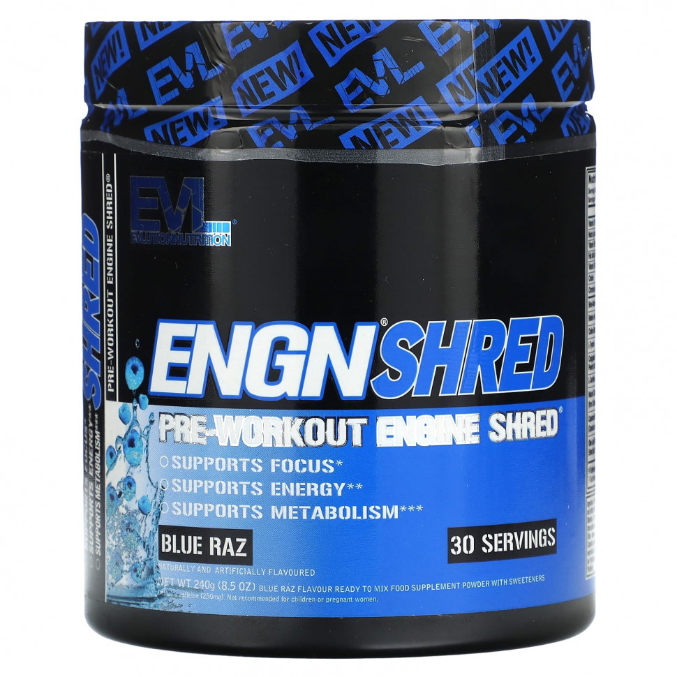 ���� ������ (Iherb) EVLution Nutrition, ENGN Shred, ����������������� ������, ����� �����, 240 � (8,5 �����), ������ �� 4520 ���