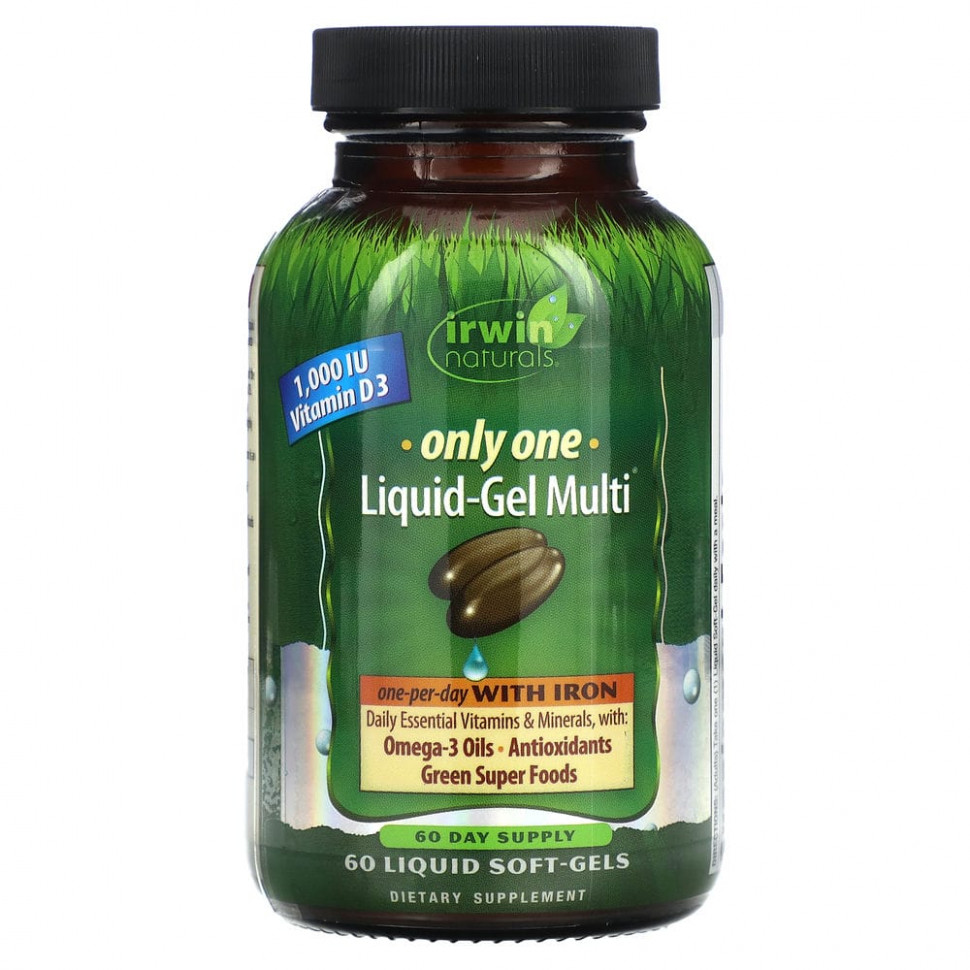 ���� ������ (Iherb) Irwin Naturals, Only One, ������������� � ���� ������� ����, � �������, 60 ����������� ������, ������ �� 4310 ���