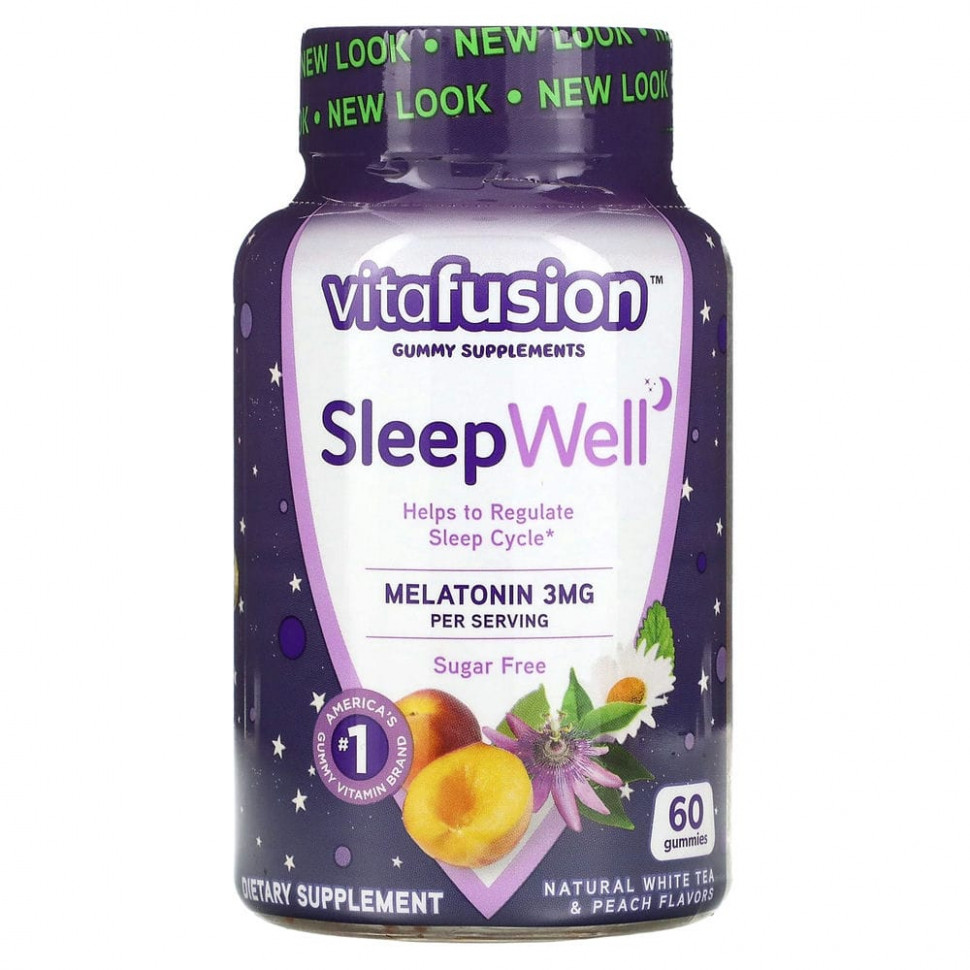 ���� ������ (Iherb) VitaFusion, SleepWell, ��������� ��� ��� ��������, ����������� ����� ��� � ������, 60 ����������� ��������, ������ �� 1960 ���