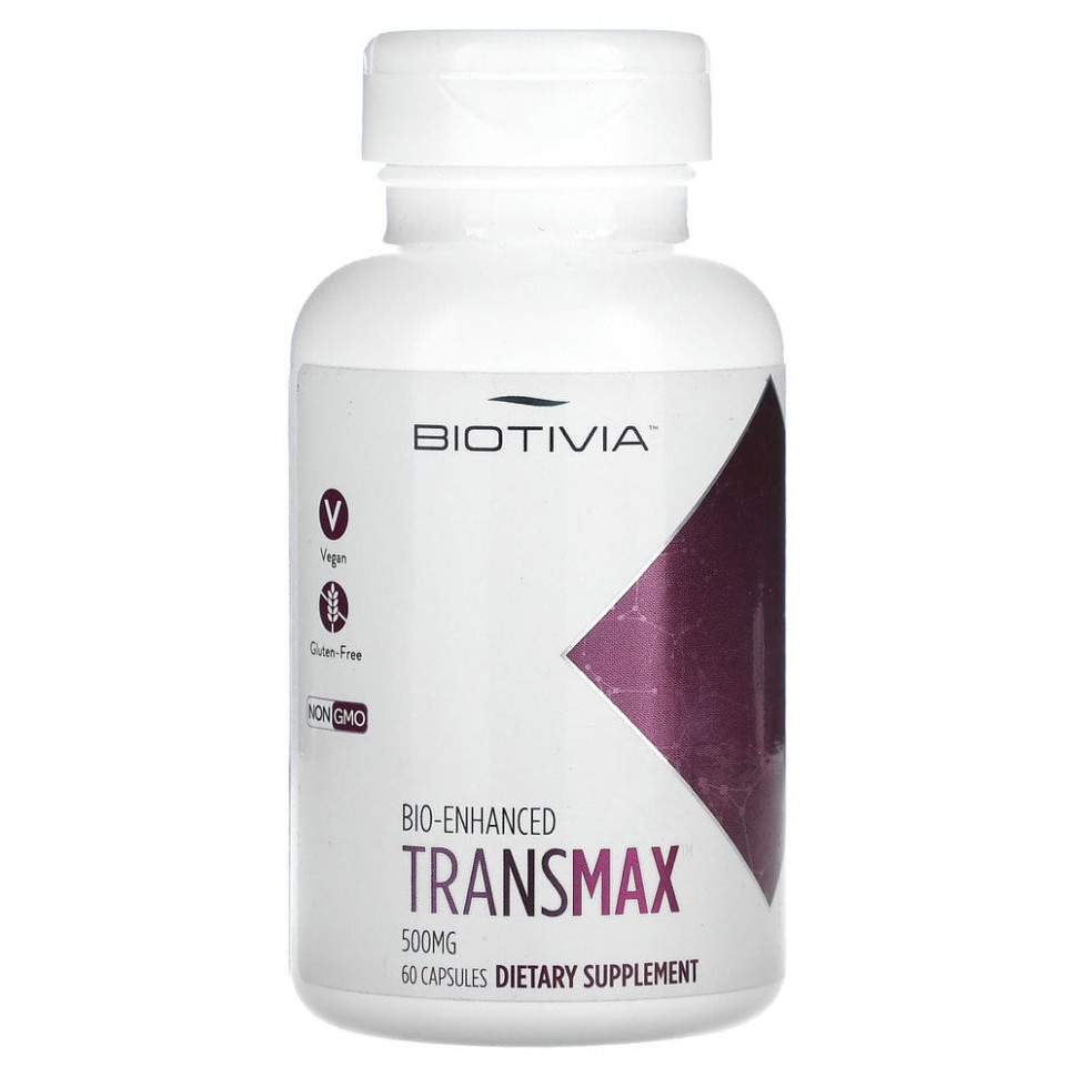 ���� ������ (Iherb) Biotivia, Transmax, 98% �����-�����������, 500 ��, 60 ������, ������ �� 14700 ���