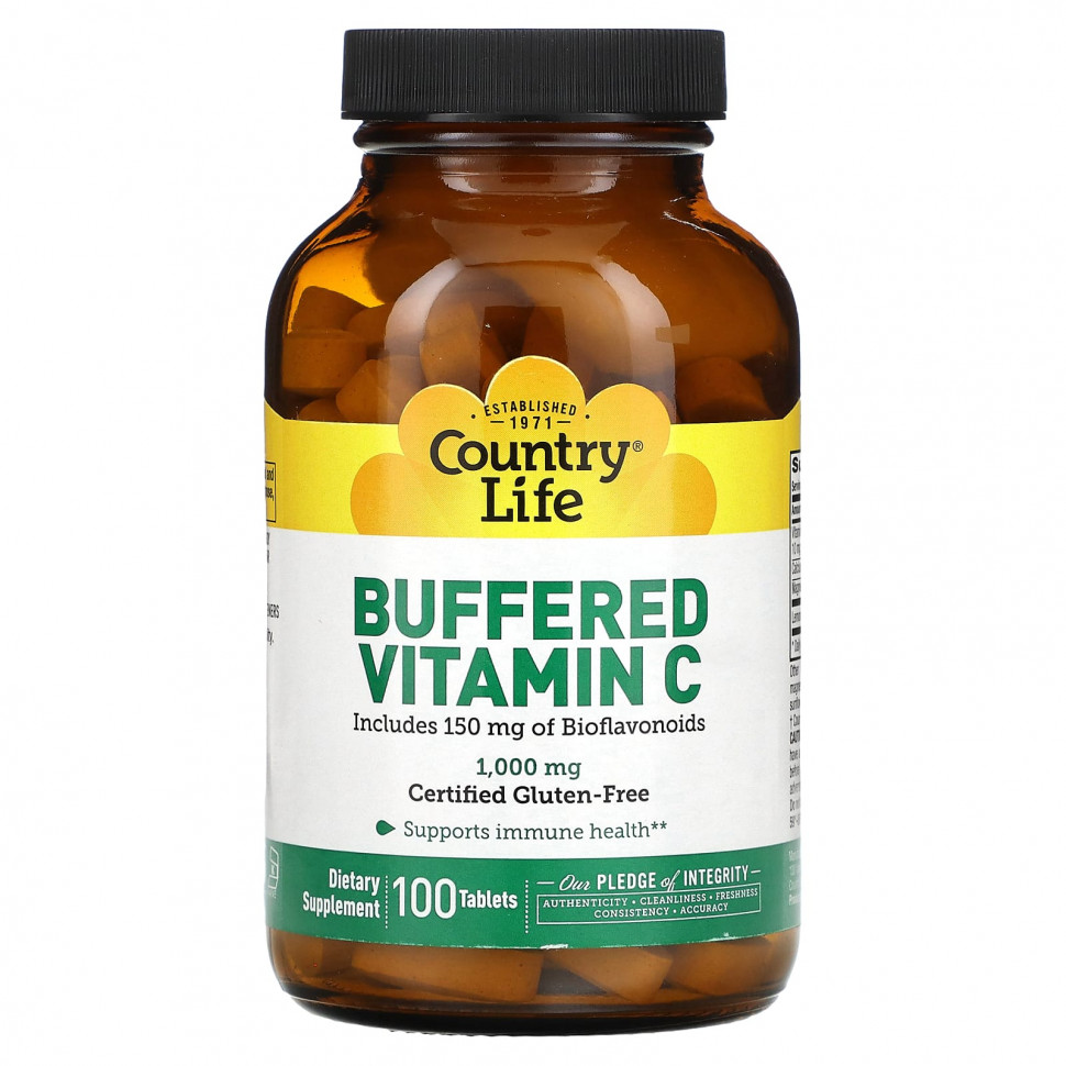���� ������ (Iherb) Country Life, �������������� ������� C, 1000 ��, 100 ��������, ������ �� 2540 ���