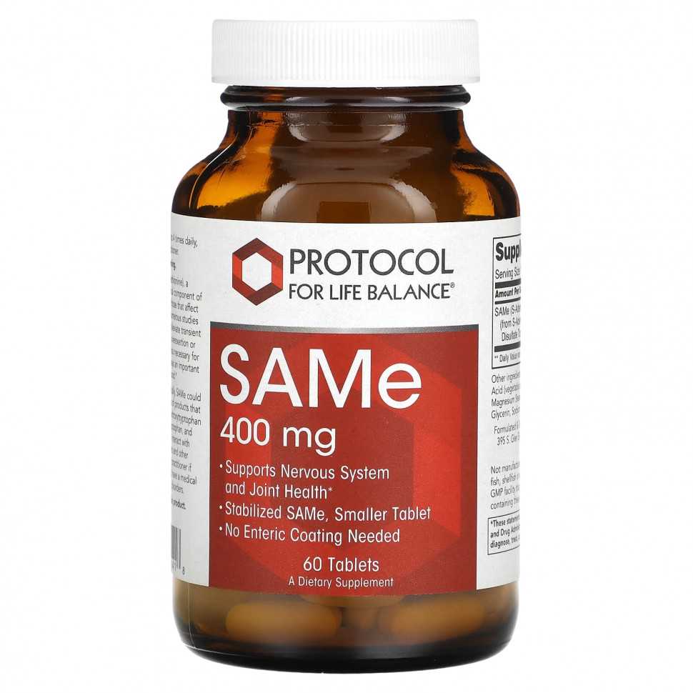 ���� ������ (Iherb) Protocol for Life Balance, SAMe, 400 ��, 60 ��������, ������ �� 9670 ���