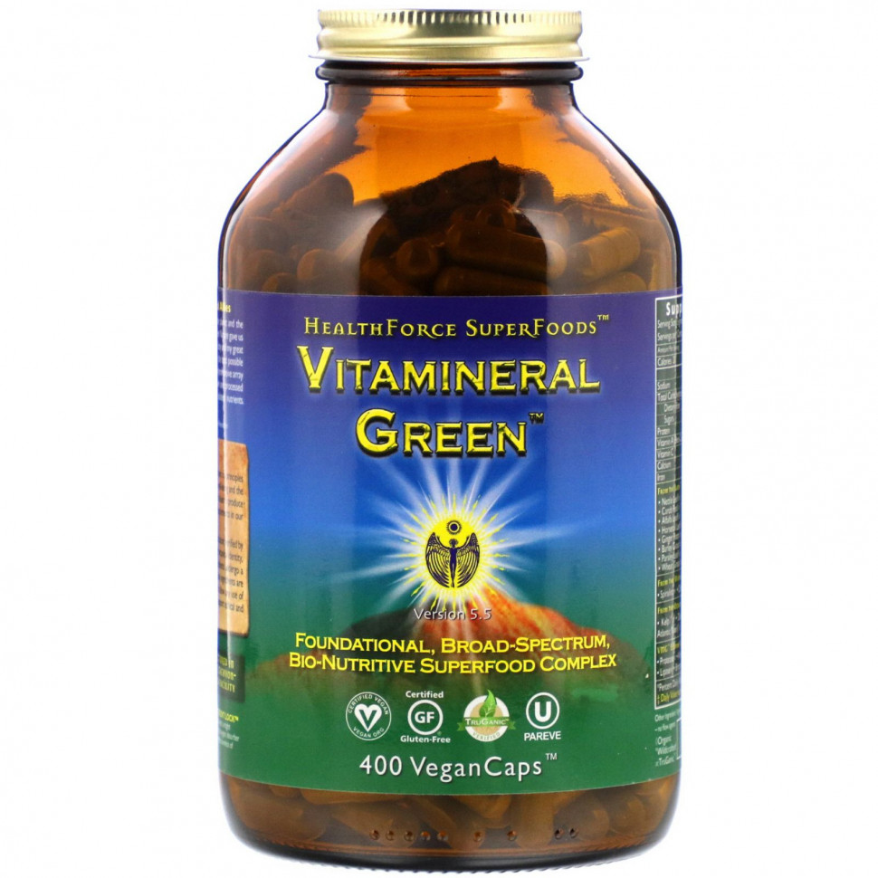 ���� ������ (Iherb) HealthForce Superfoods, Vitamineral Green, ������ 5.5, 400 ��������� ������, ������ �� 14220 ���