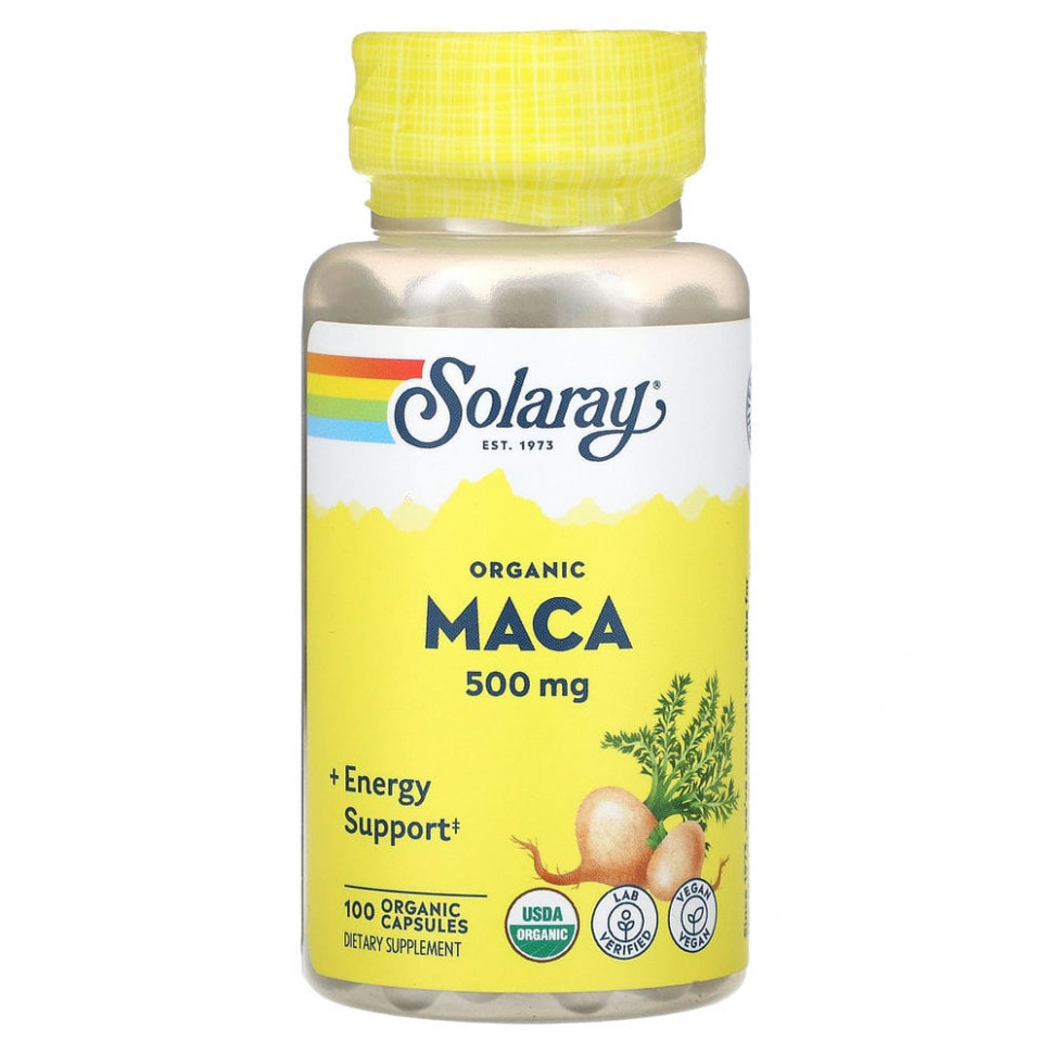 ���� ������ (Iherb) Solaray, Organic Maca, 500 mg, 100 Organic Capsules, ������ �� 2690 ���