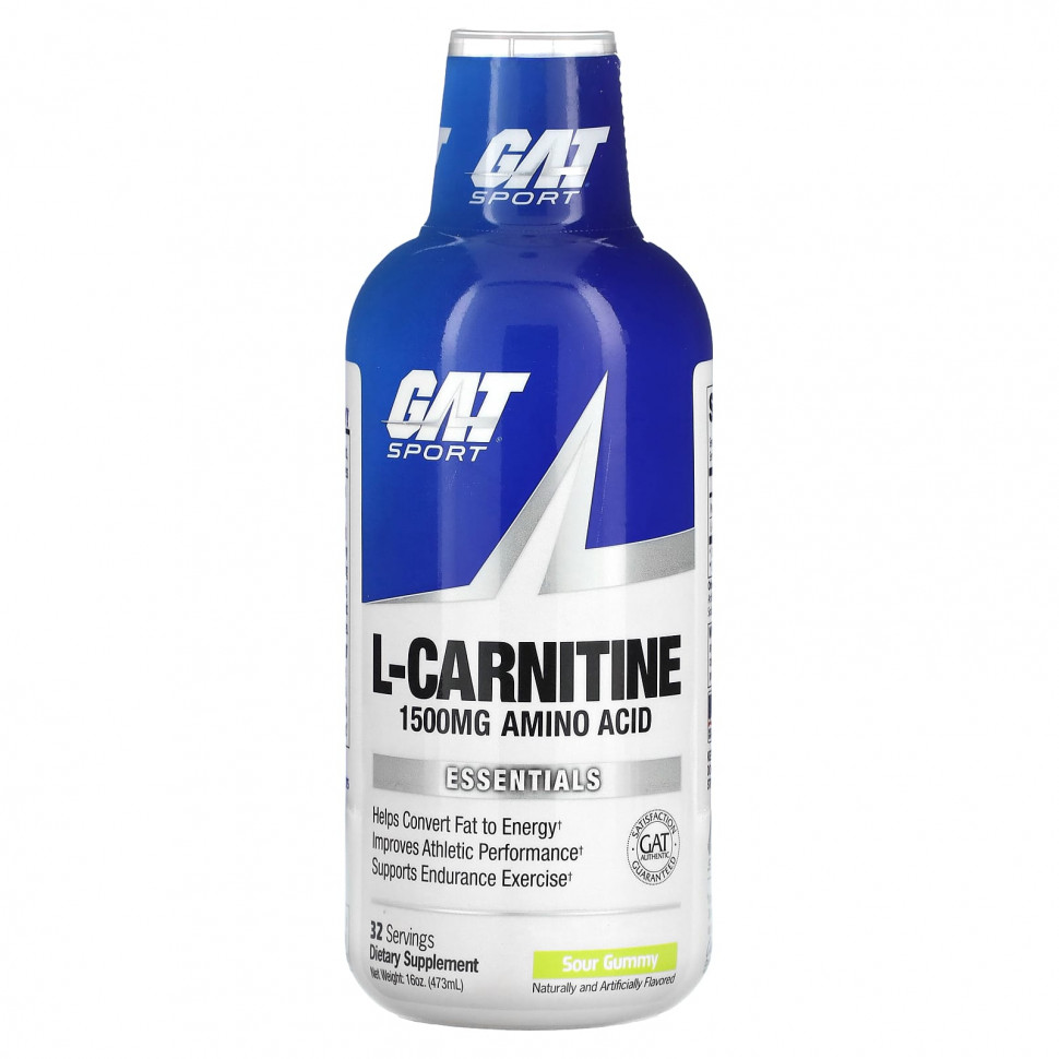 ���� ������ (Iherb) GAT, L-��������, ������������, ����������� �������, 1500 ��, 473 �� (16 �����), ������ �� 4430 ���