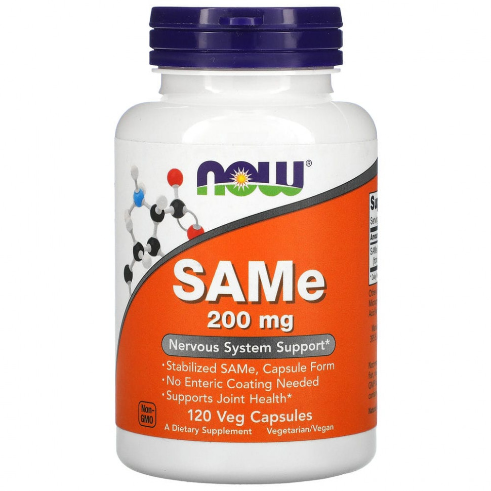 ���� ������ (Iherb) NOW Foods, SAMe, 200 ��, 120 �������������� ������, ������ �� 7720 ���