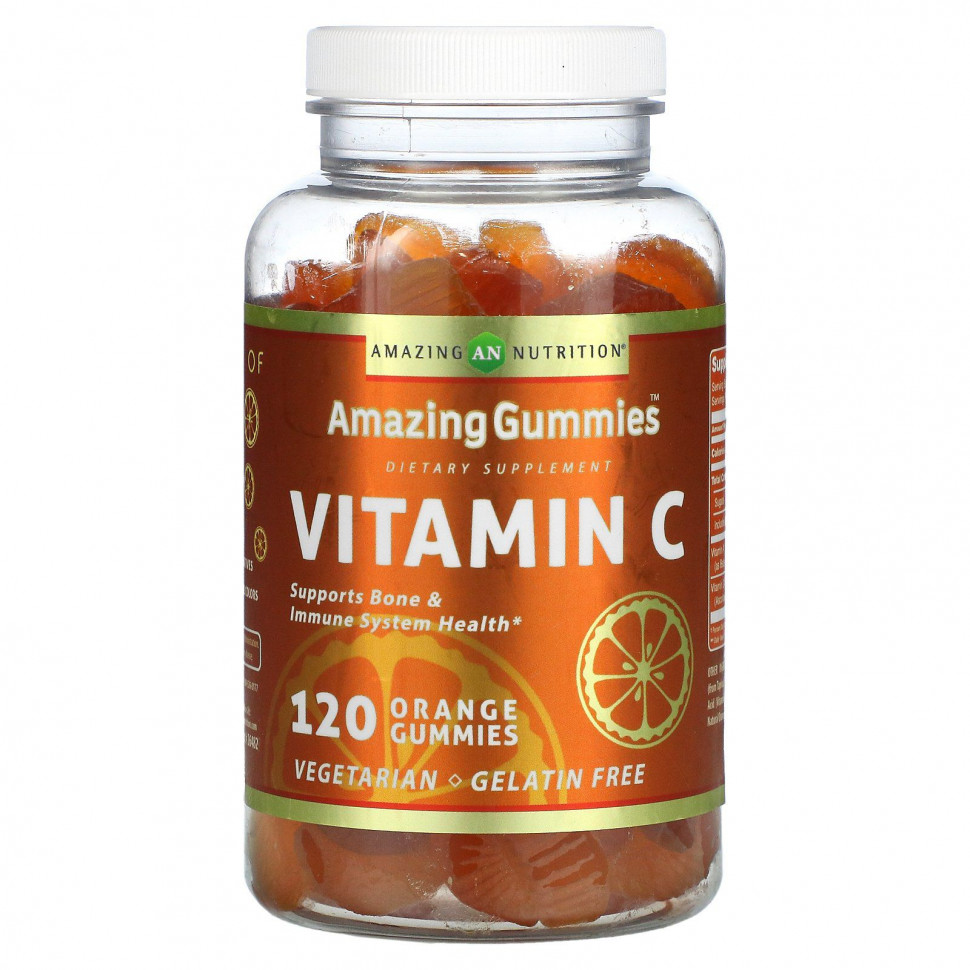 ���� ������ (Iherb) Amazing Nutrition, Amazing Gummies, ������� C, ��������, 120 ����������� ��������, ������ �� 4730 ���