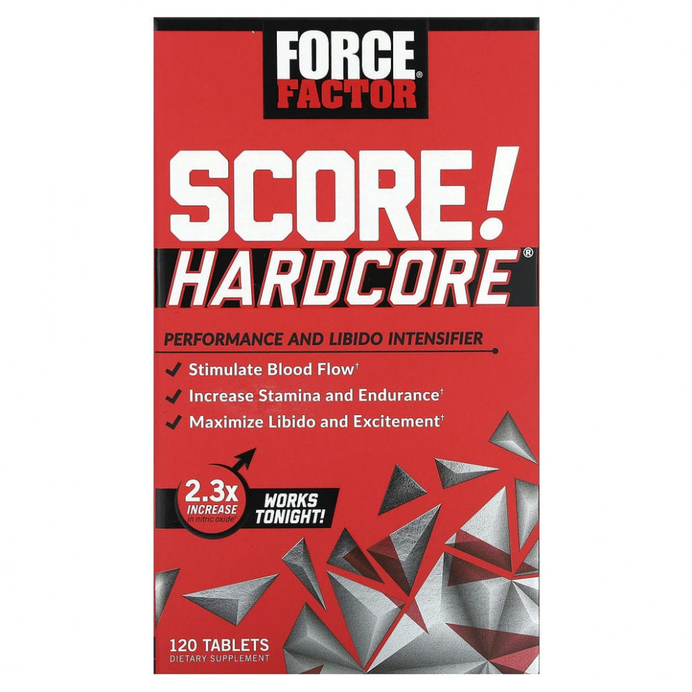   (Iherb) Force Factor, SCORE! Hardcore,      , 120 ,   6340 