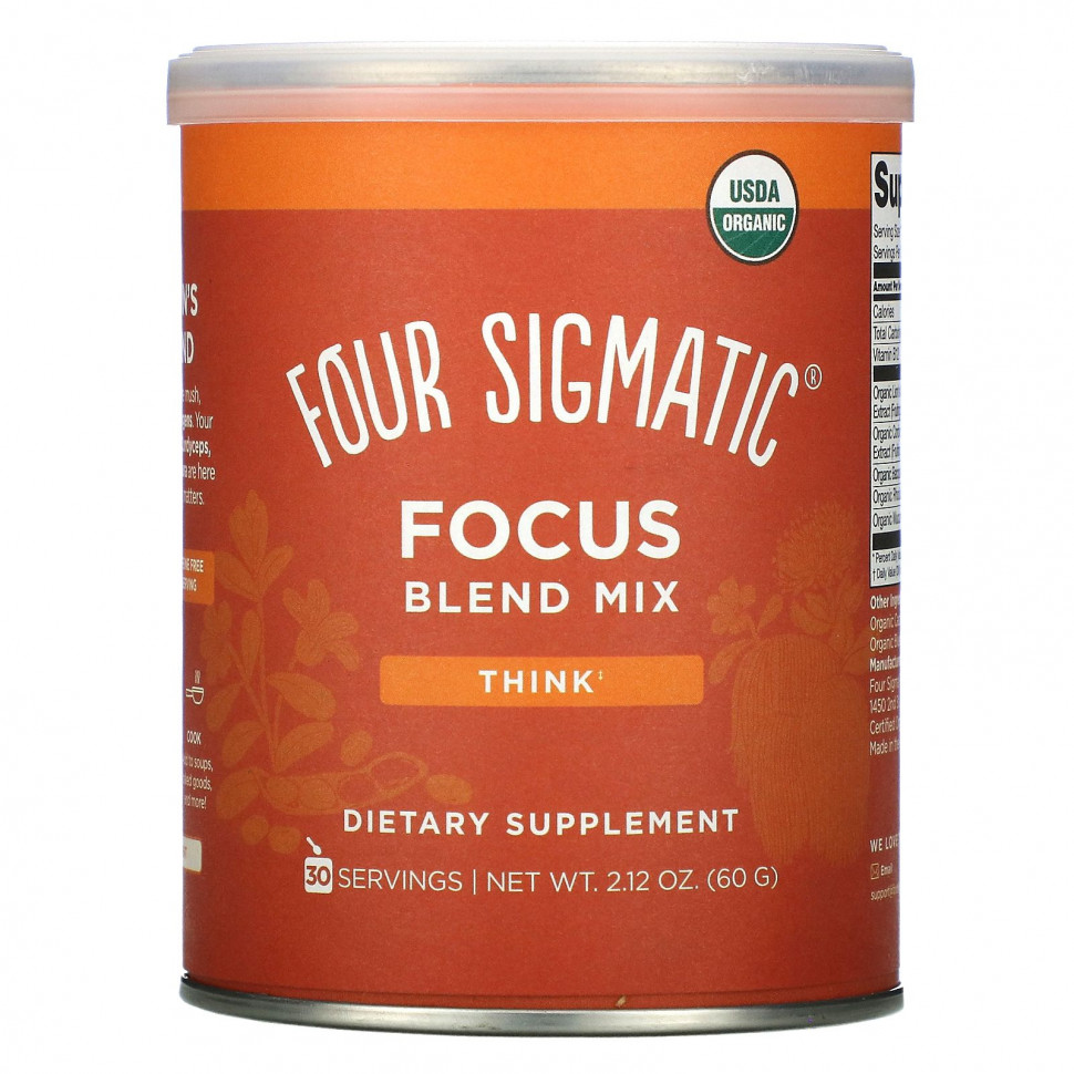 ���� ������ (Iherb) Four Sigmatic, ����� Focus Blend, 2,12 ����� (60 �), ������ �� 4860 ���