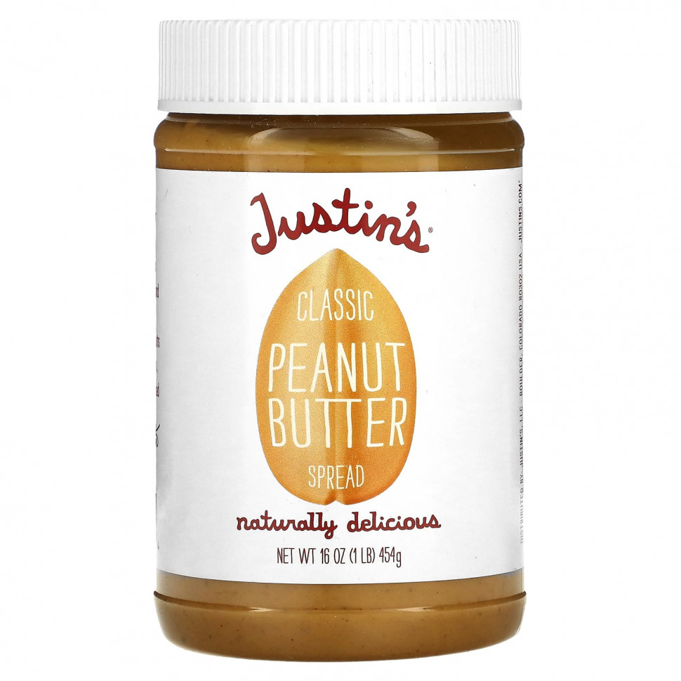 ���� ������ (Iherb) Justin's Nut Butter, ������������ ���������� �����, 16 ����� (454 �), ������ �� 1760 ���