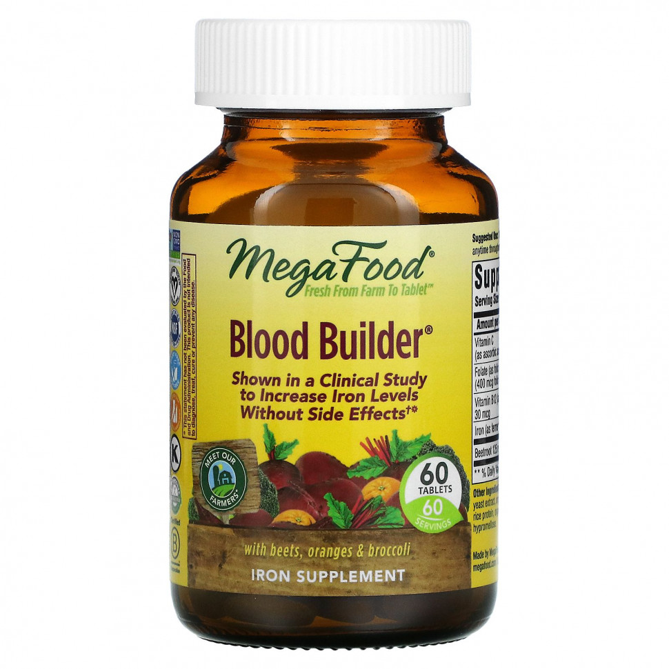 ���� ������ (Iherb) MegaFood, Blood Builder, 60 ��������, ������ �� 4860 ���
