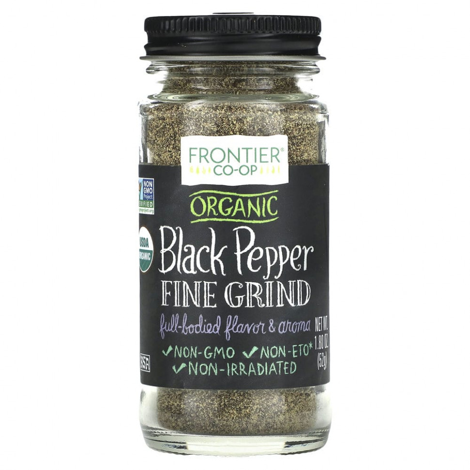 ���� ������ (Iherb) Frontier Co-op, Organic Black Pepper, Fine Grind, 1.80 oz (52 g), ������ �� 1490 ���