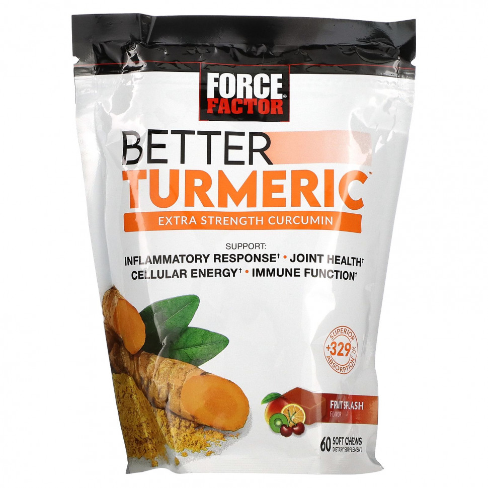 ���� ������ (Iherb) Force Factor, Better Turmeric, �������� ���������� ���� ��������, ��������� �������, 60 ����������� ��������, ������ �� 3860 ���