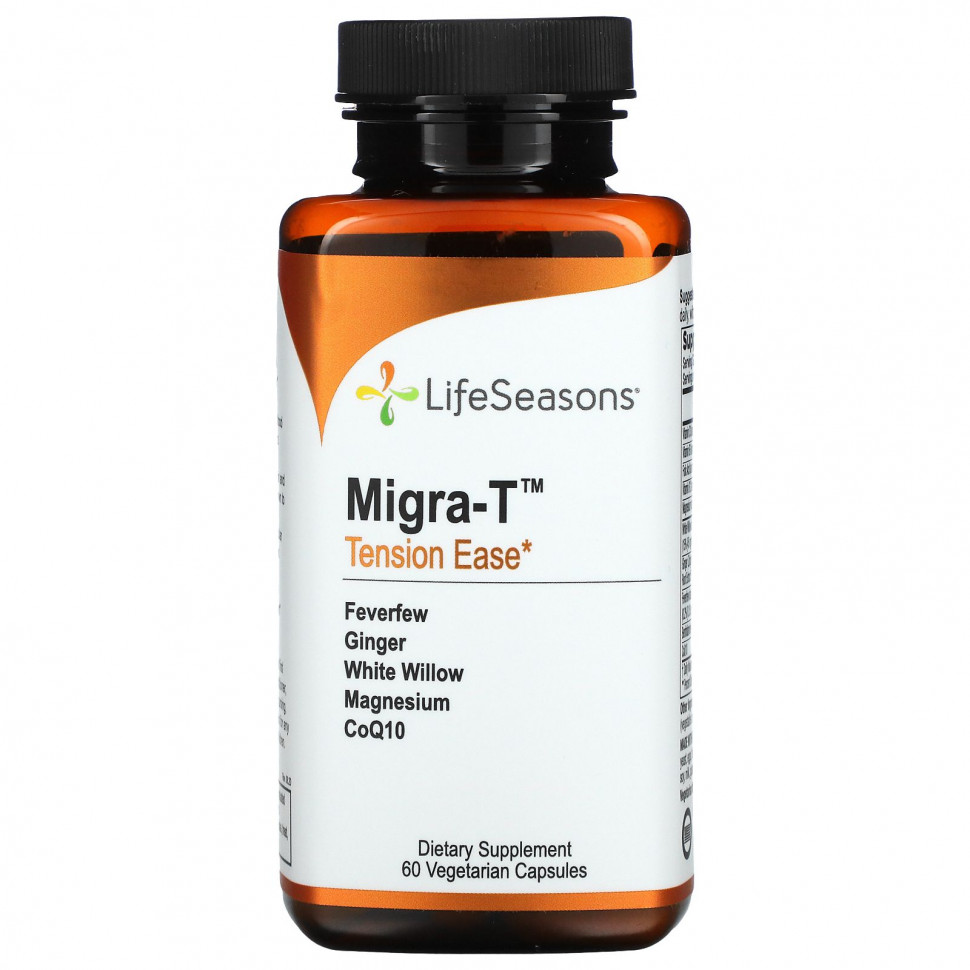 ���� ������ (Iherb) LifeSeasons, Migra-T, Tension Ease, 60 �������������� ������, ������ �� 5000 ���