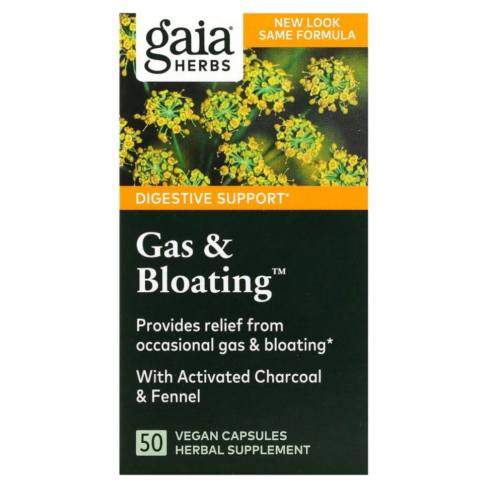   (Iherb) Gaia Herbs, Gas & Bloating, 50  ,   4400 