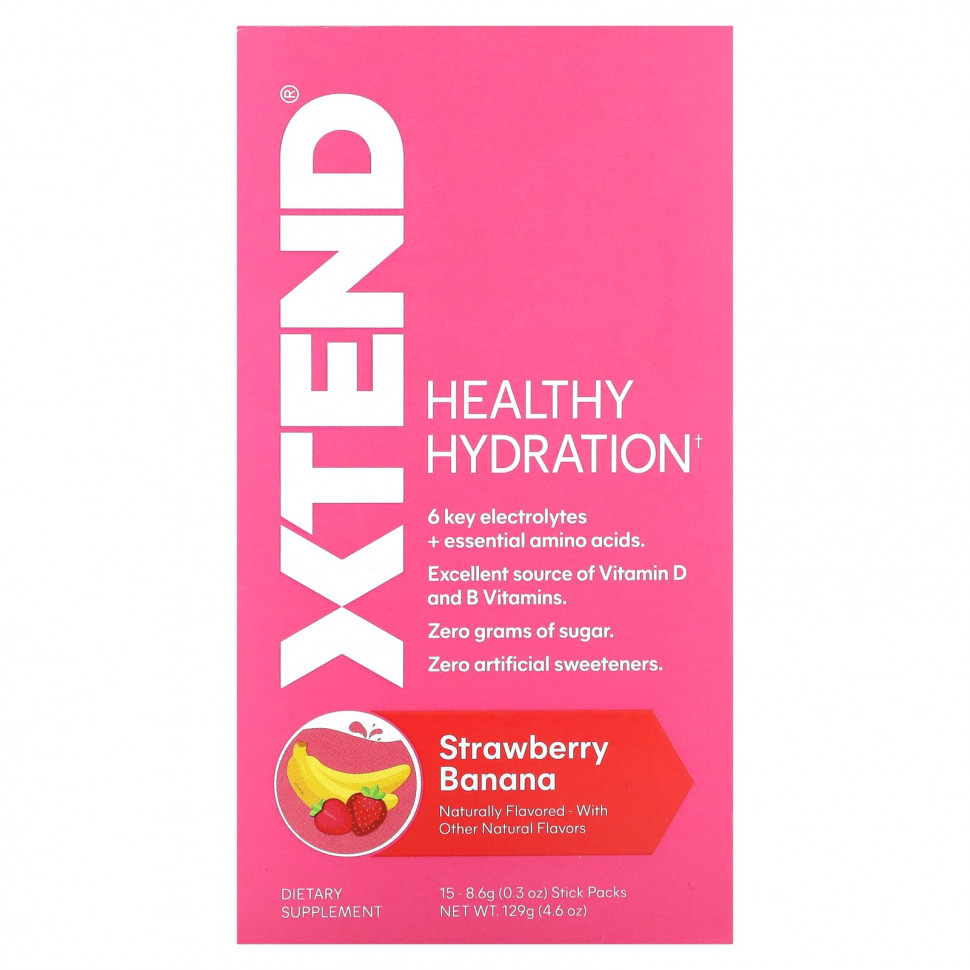 ���� ������ (Iherb) Xtend, Healthy Hydration, �������� � �����, 15 ��������� �� 8,6 � (0,3 �����), ������ �� 4680 ���